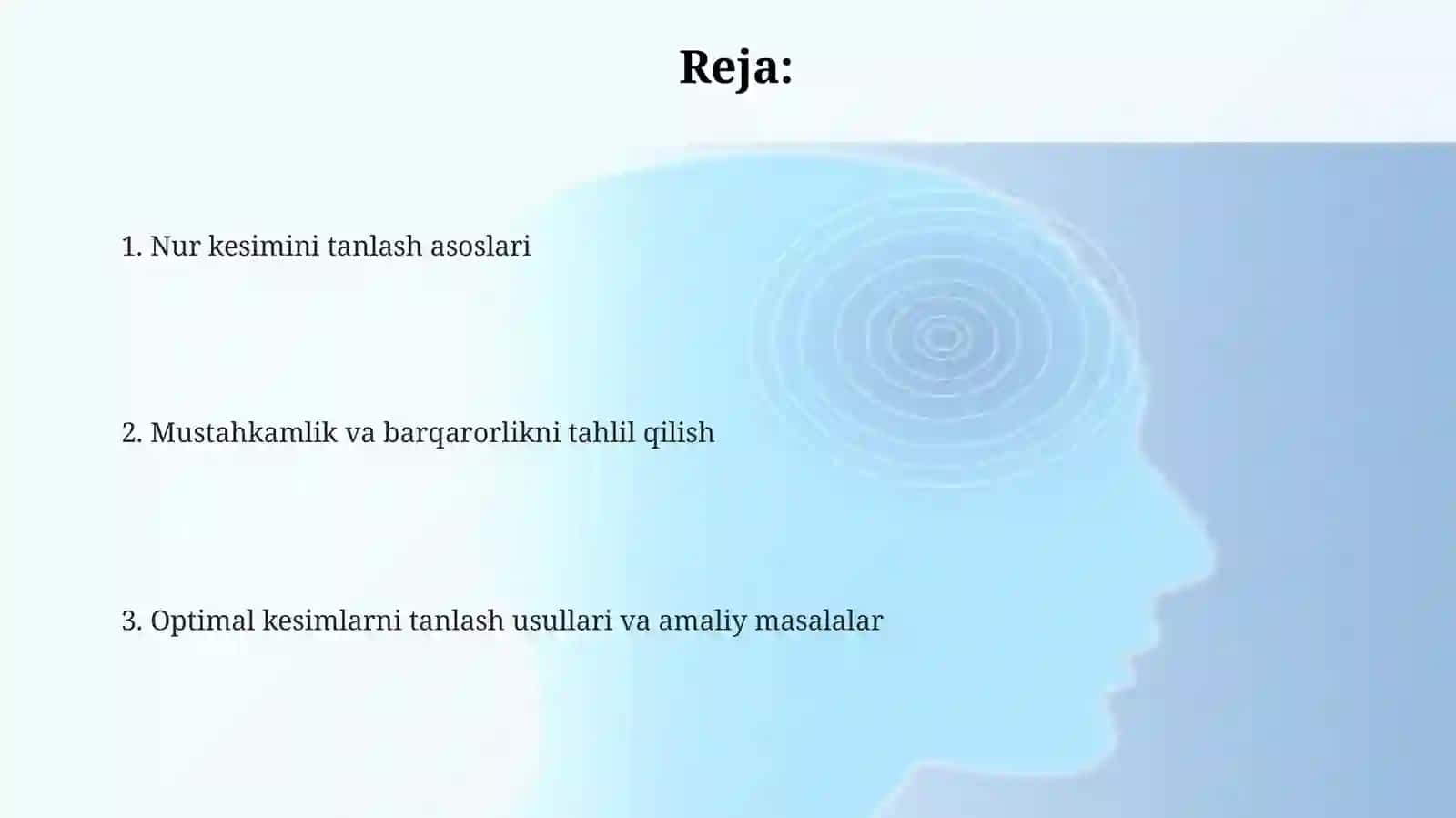 TOʻsinlarning koʻndalang kesimlarini tanlash 2