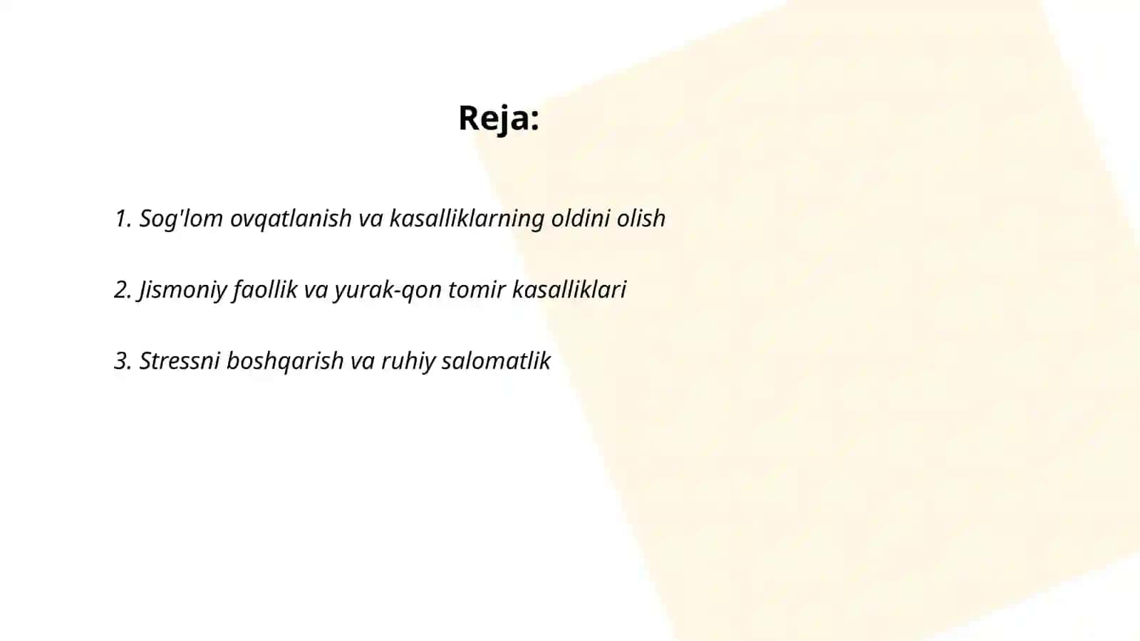 Turli kasalliklarni davolashda soglom turmush tarzi 2