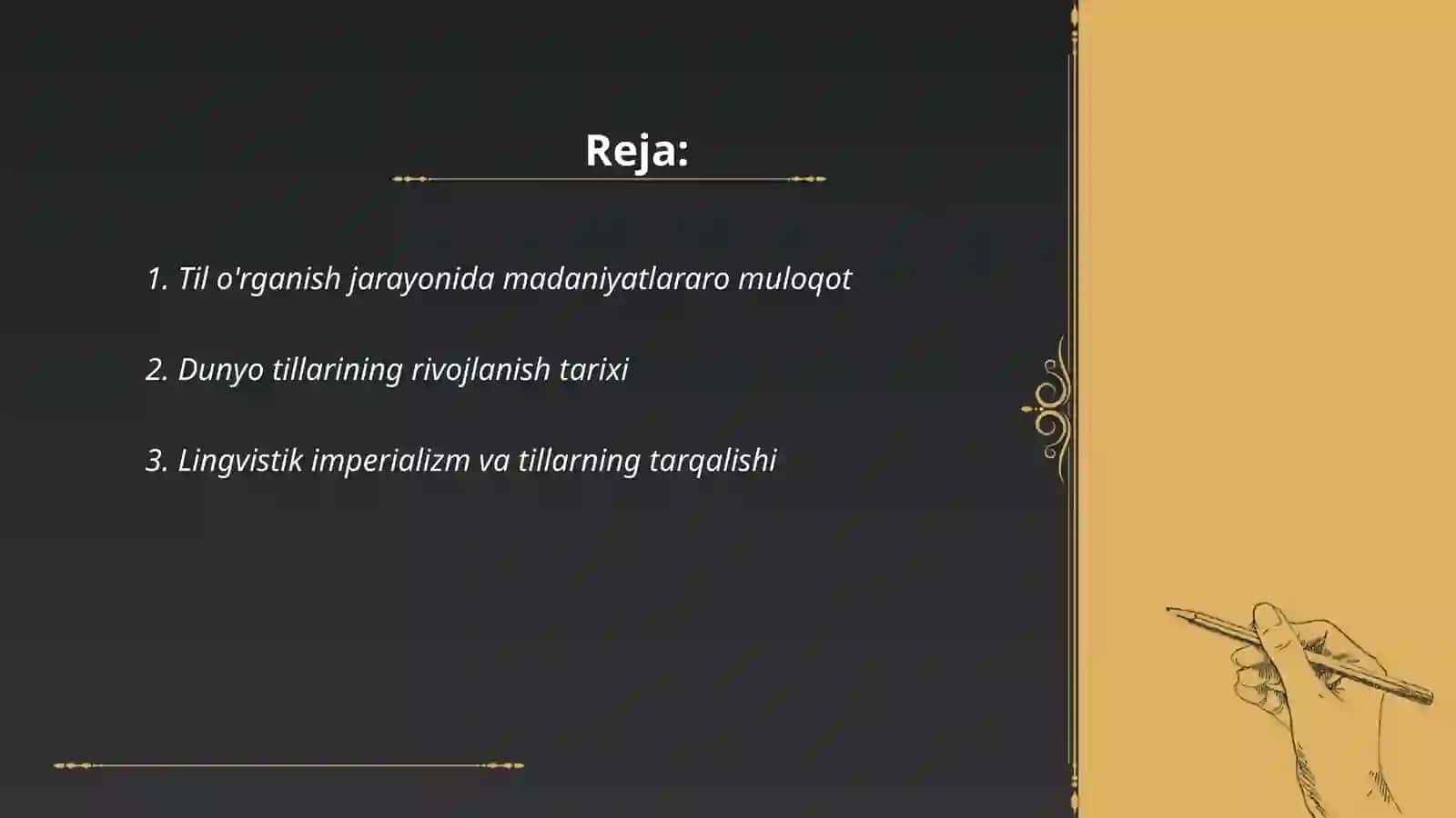 Dunyo tillari. tillarning bir biriga tasiri 2