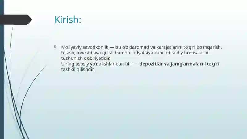 Depozitlar, jamg‘armalar va inflyatsiya 2