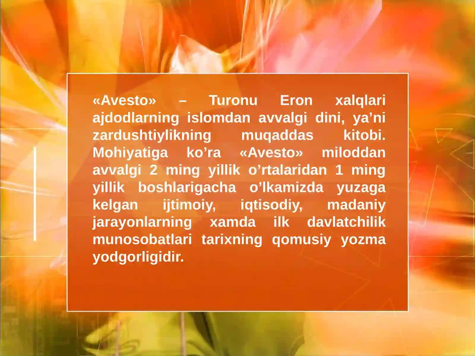 Avestoda talim tarbiya masalalari 2