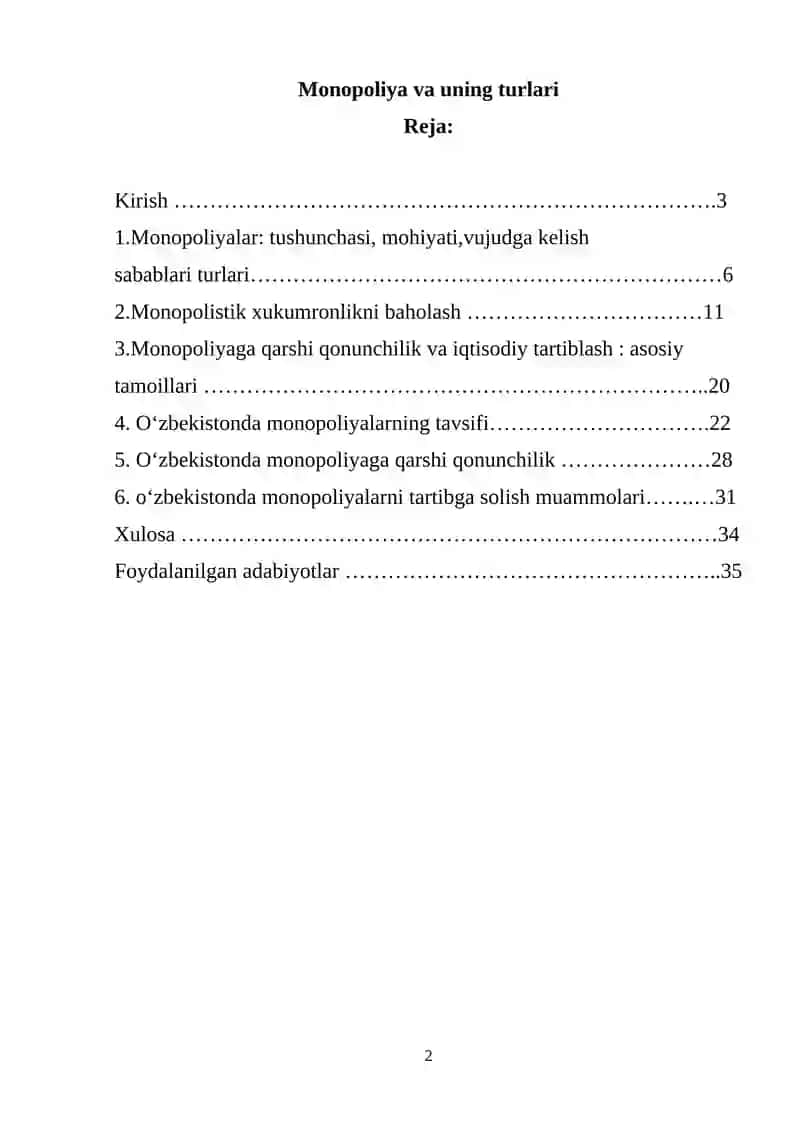 Monopoliya va uning turlari 2
