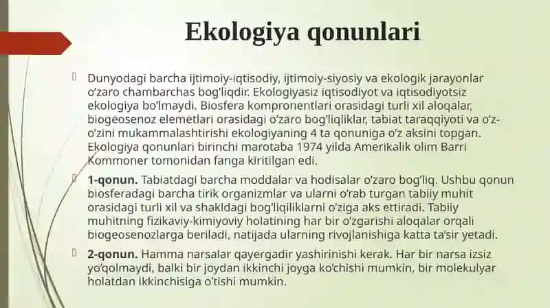 Ekologiyaqonunlari 2