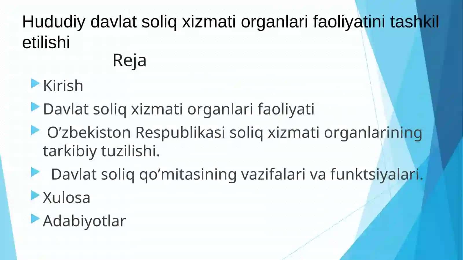Davlat soliq xizmati organlari faoliyati 2