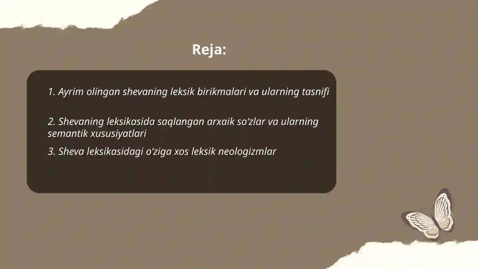 Ayrim olingan shevaning leksik xususiyatlari 2