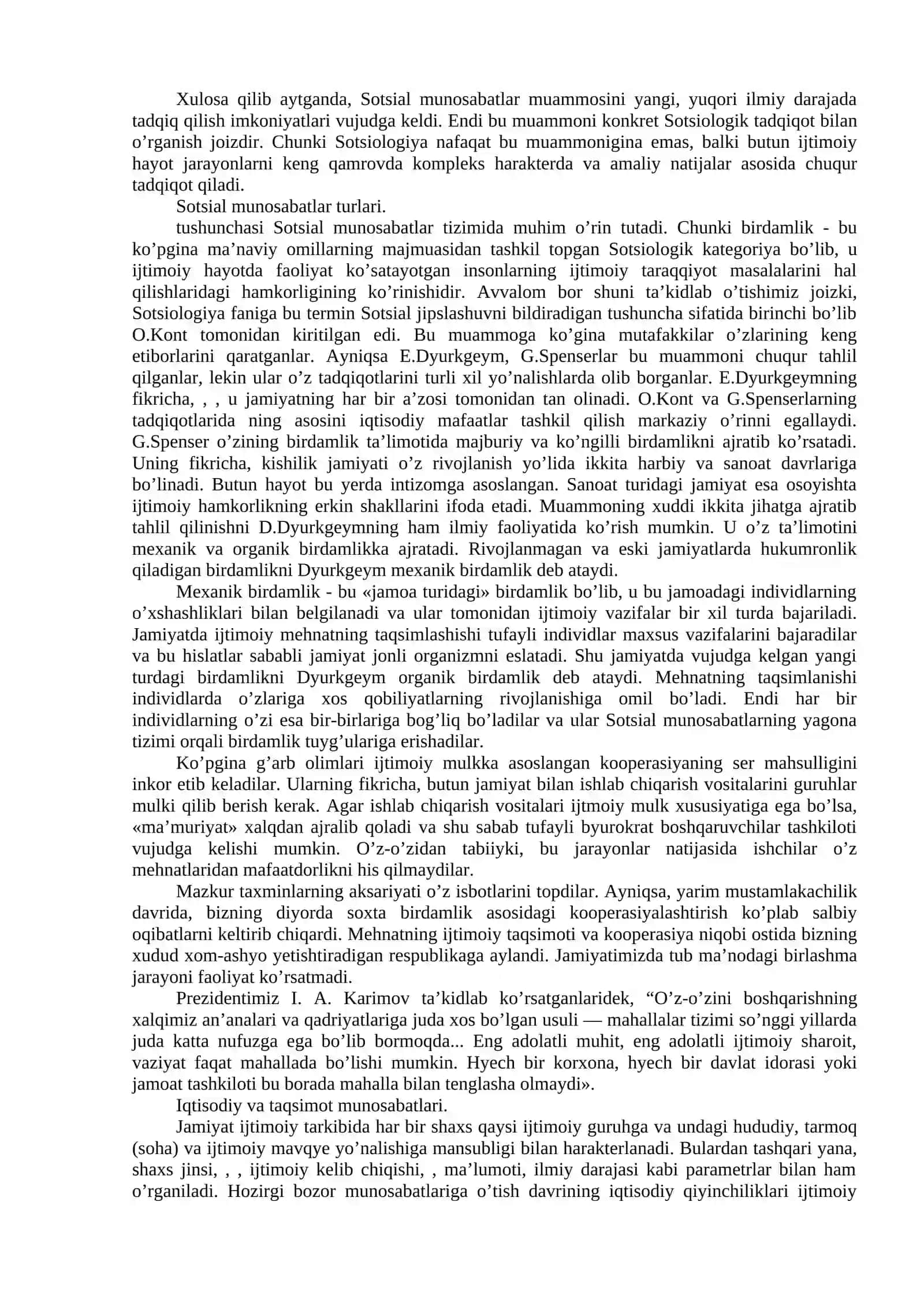 Sotsial munosabatlar 2