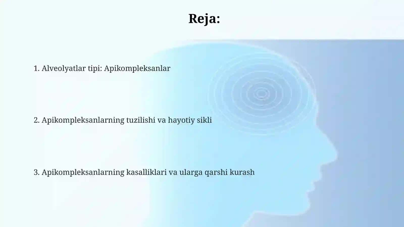 Alveolatalar tipi. Apikomplekslar 2