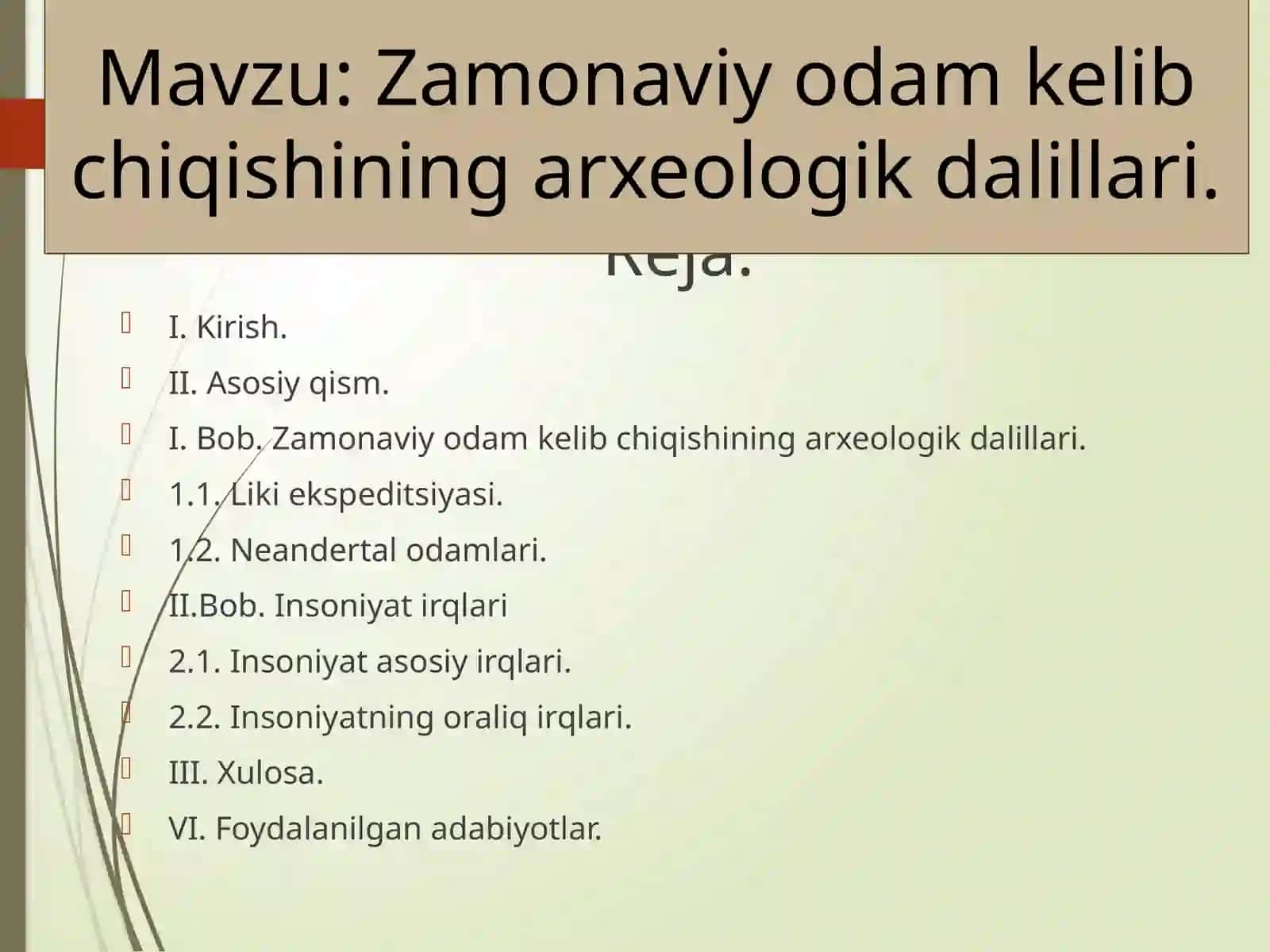 Zamonaviy odam kelib chiqishining arxeologik dalillari 2
