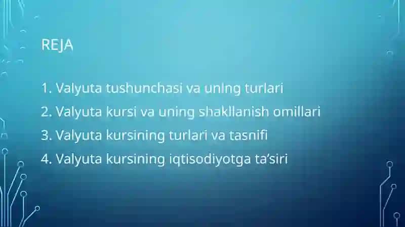 Valyuta va valyuta kursi tushunchasi 2