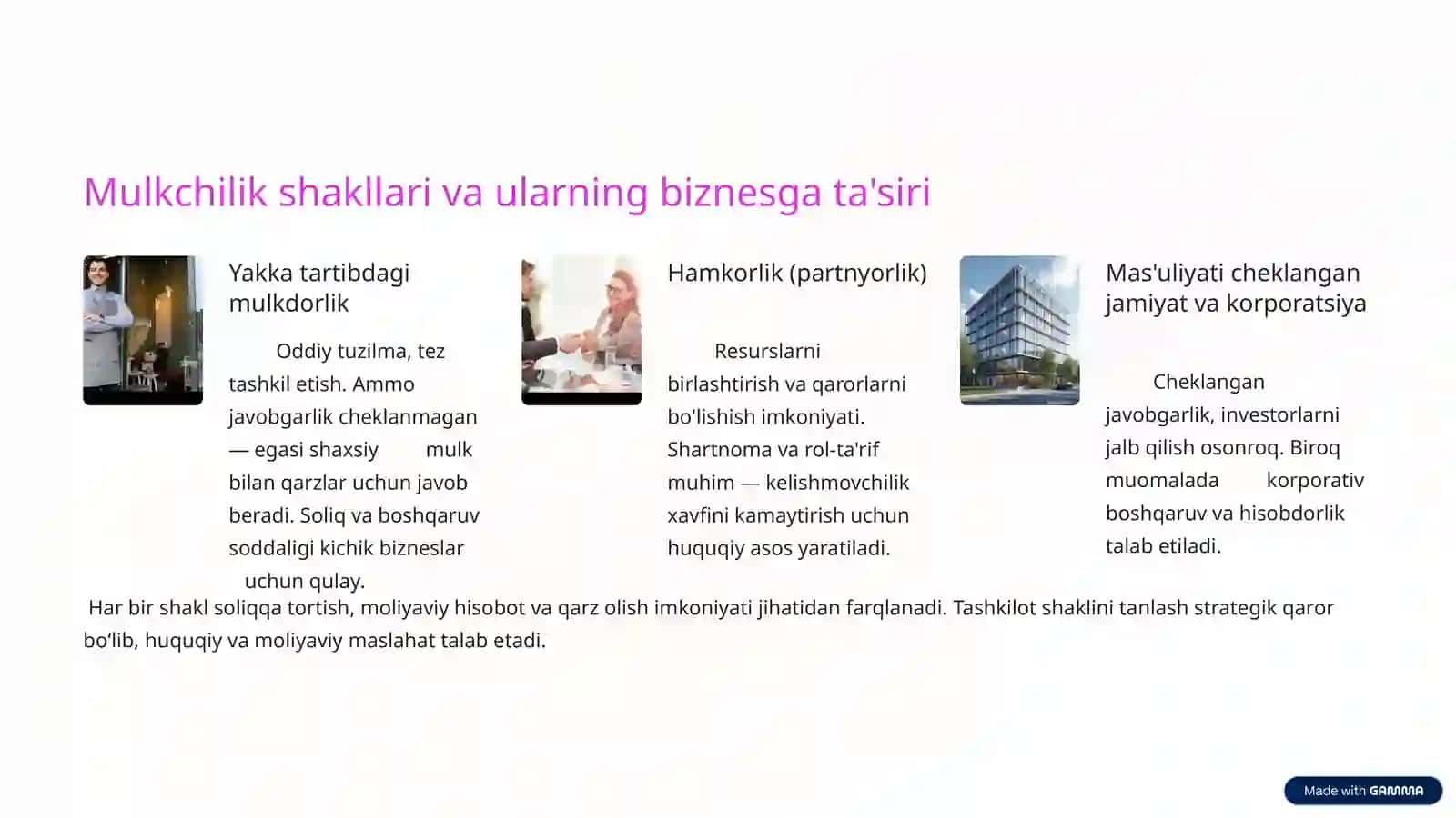 biznes faoliyatining mulkiy asoslari 2