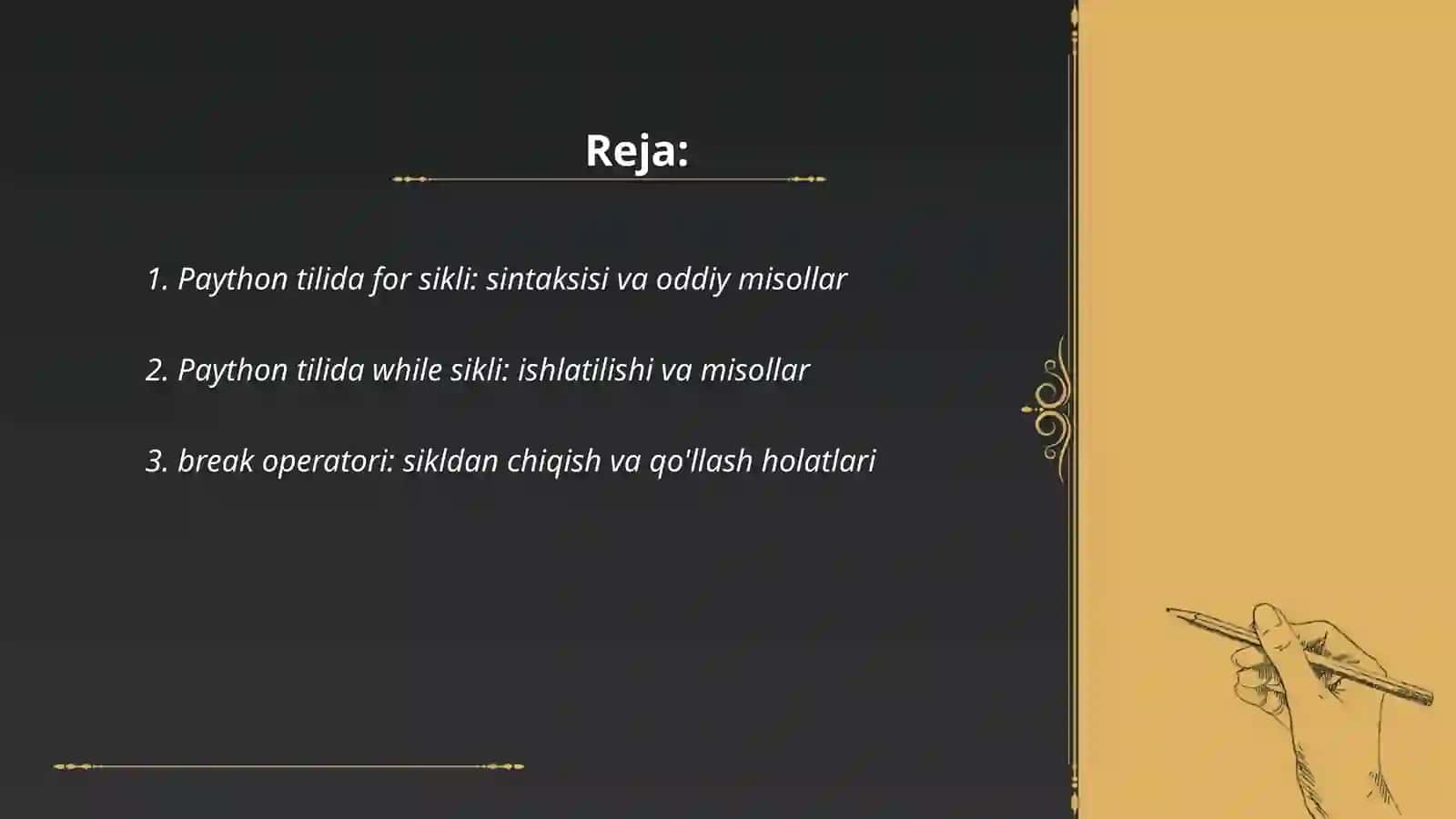 Paython tili skill operatorlari 2