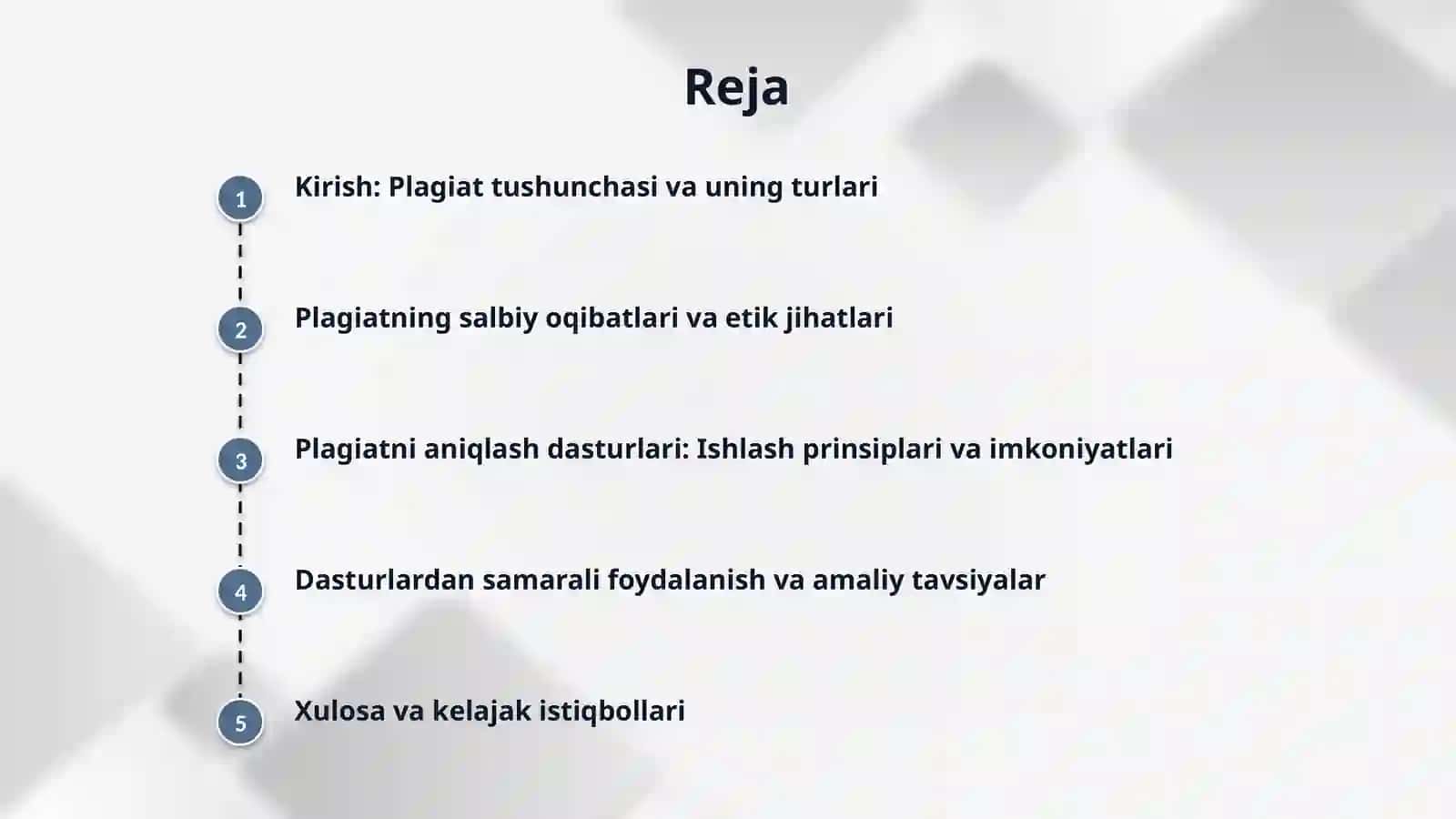 Plagiat va plagiatni aniqlash dasturlaridan foydalanish. 2