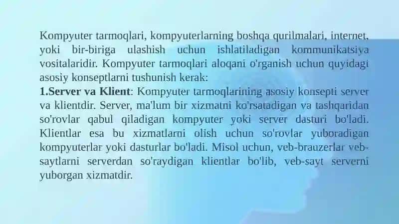 Kompyuter tarmoqlari va internet 2