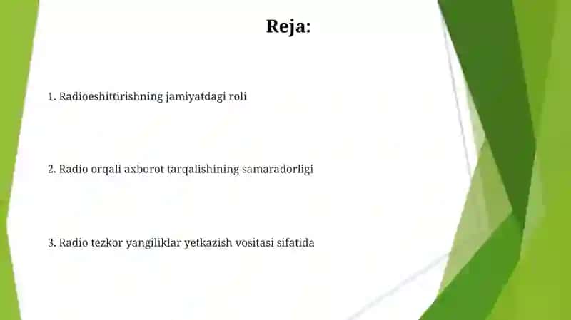 Radio tezkor xabar berish va axborot tarqatish vositasi 2
