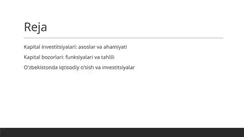 Kapital Investitsiyalari 2