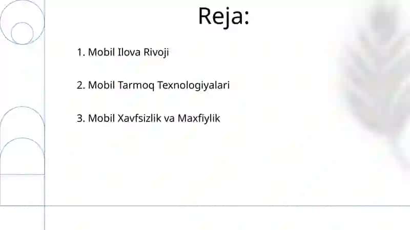 Mobil Internet texnalogiyalari 2