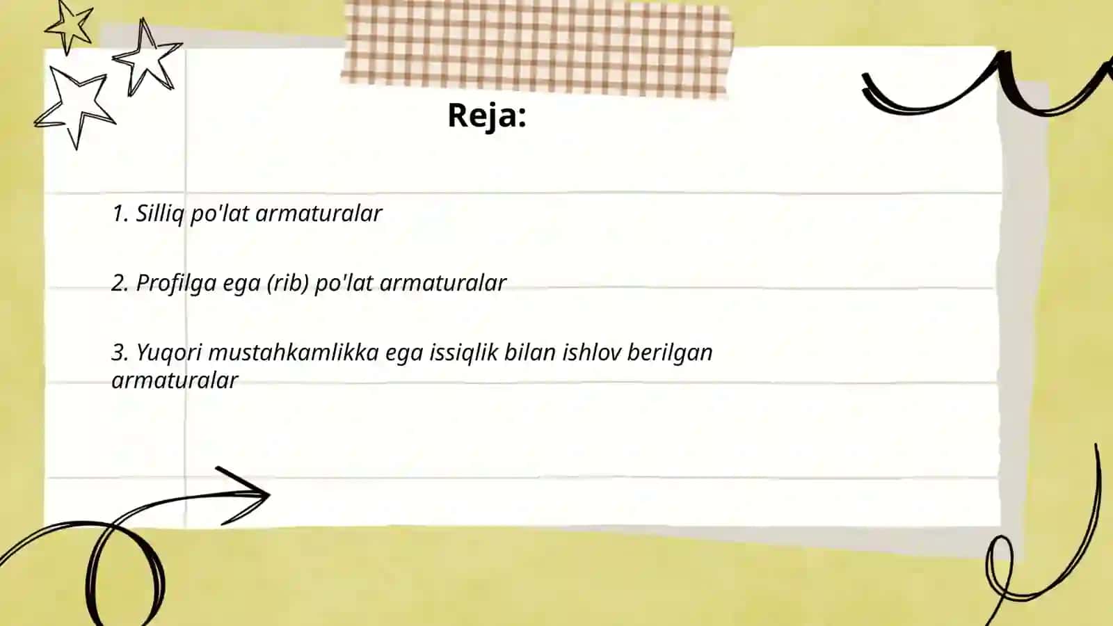 Pólat armaturalarning turlari 2