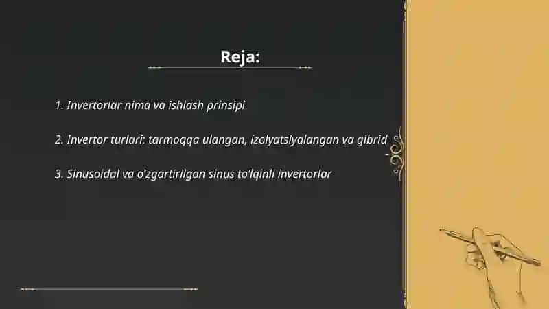Invertorlar va ularning ishlatilishi 2
