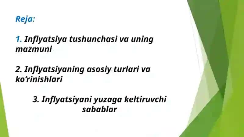 Inflatsiya tushunchasi 2