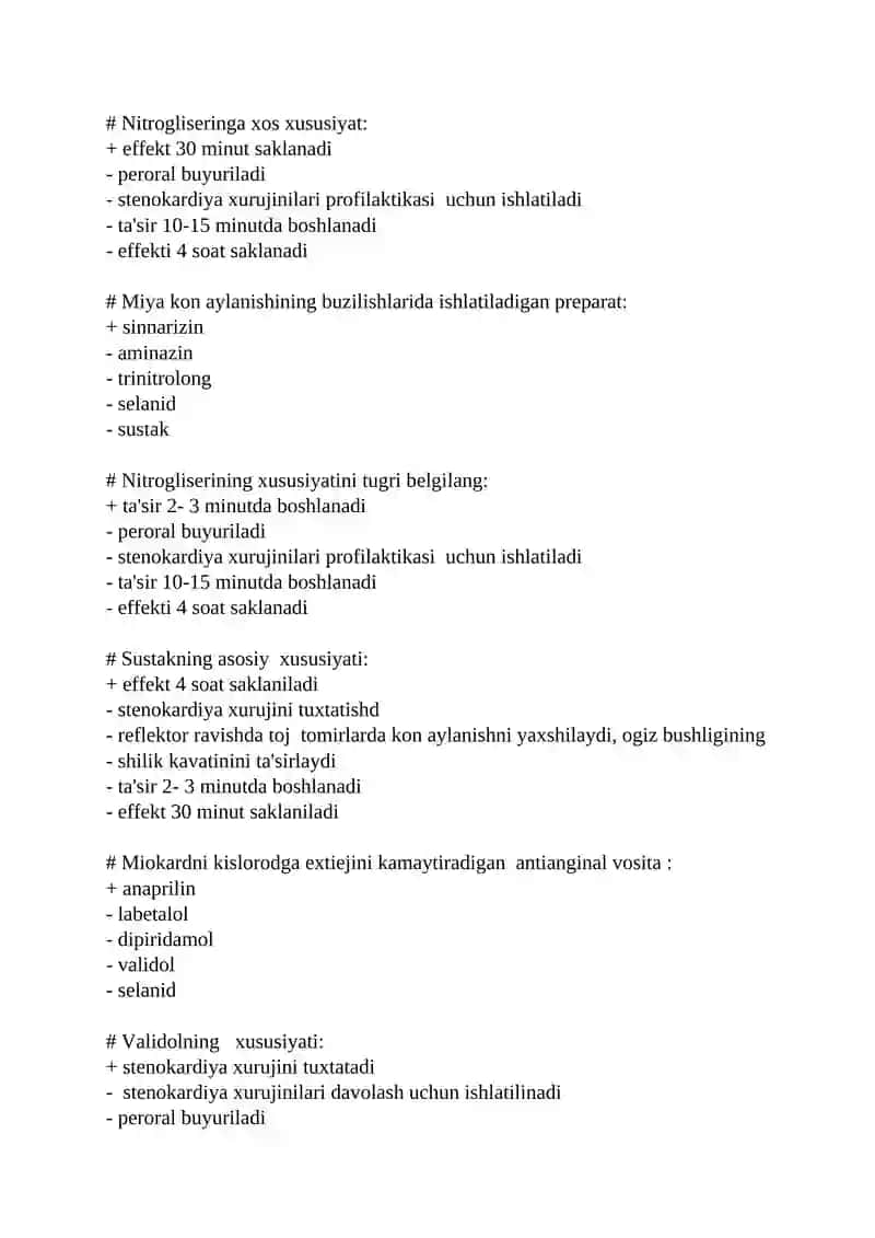 Nitrogliseringa xos xususiyat 2