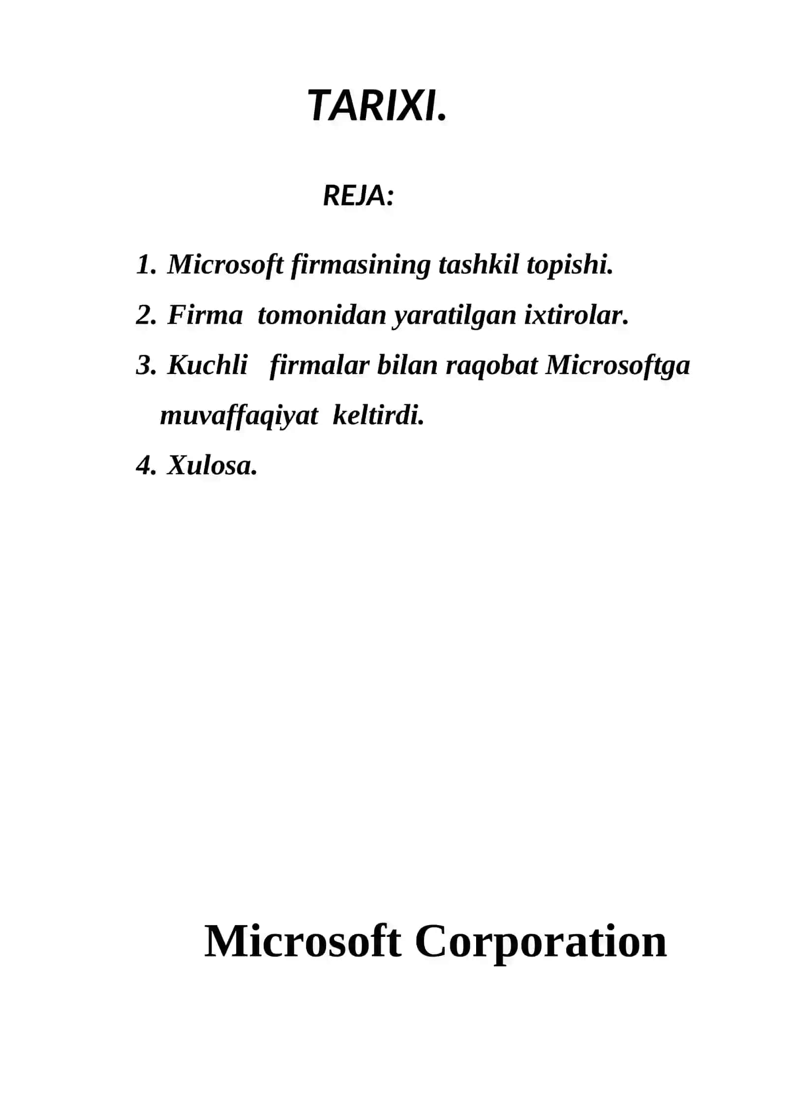 MICROSOFT FIRMASI TARIXI 2