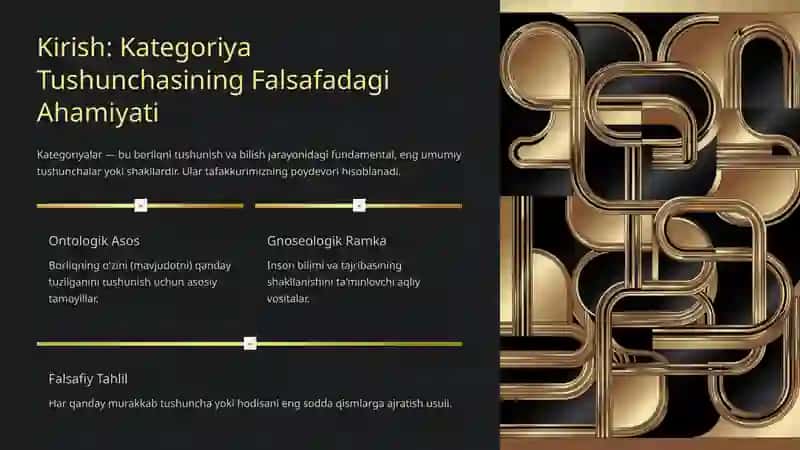 Arastu, Forobiy  va Kant ontologiyasida kategoriyalarning tasnifi 2