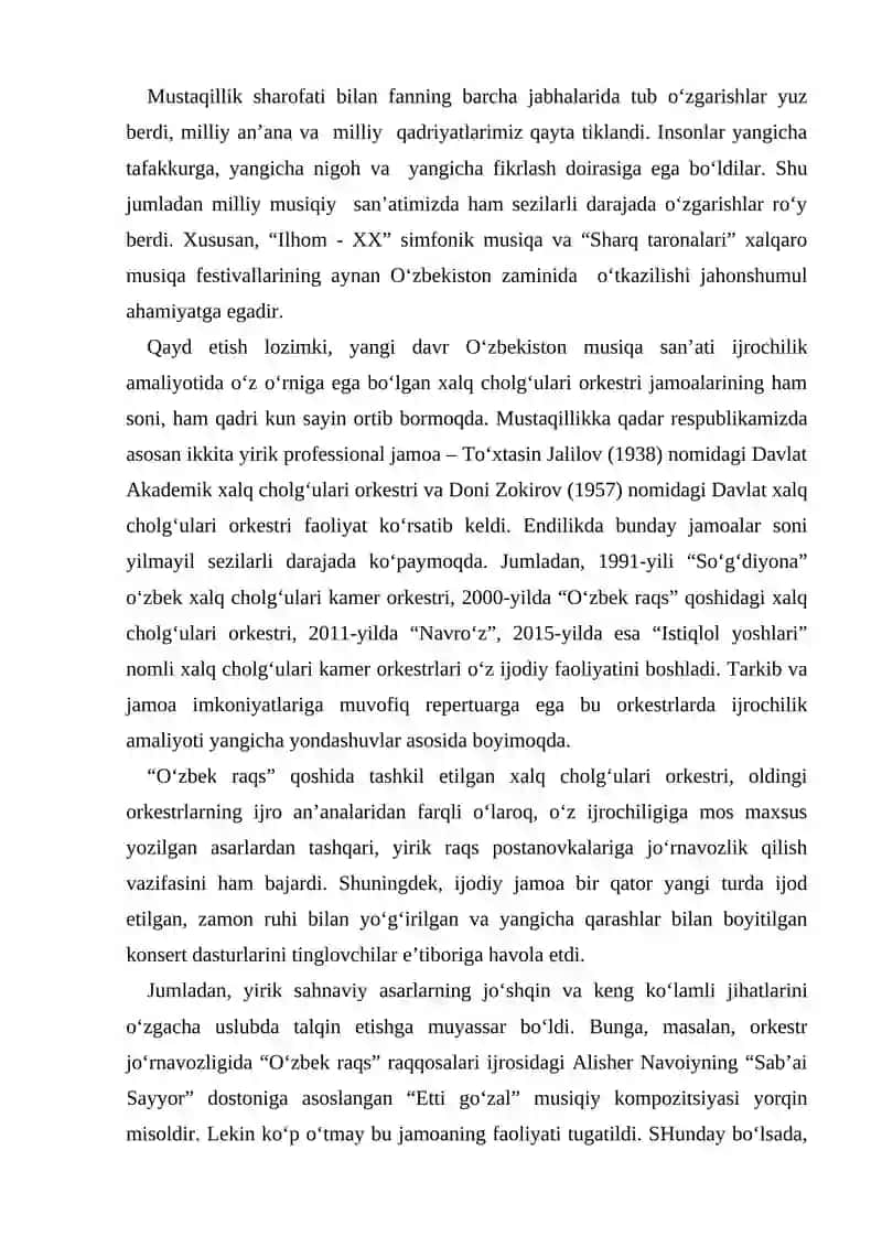 O‘zbek xalq cholg‘ularida ijrochilik san’ati 2
