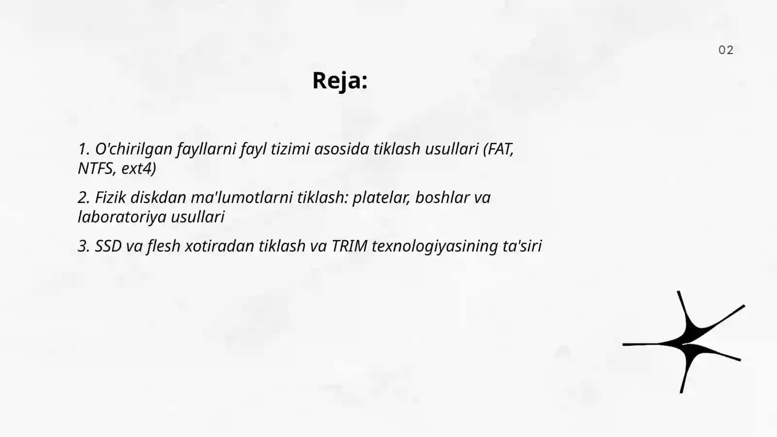 KIBERXAVFSIZLIK asoslari fani 2