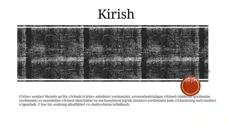 "O‘Lchash Turlari Va Usullari" 2
