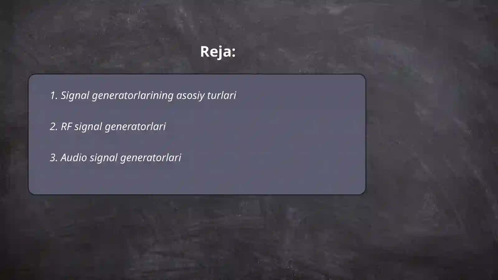 Signal generatorlari 2