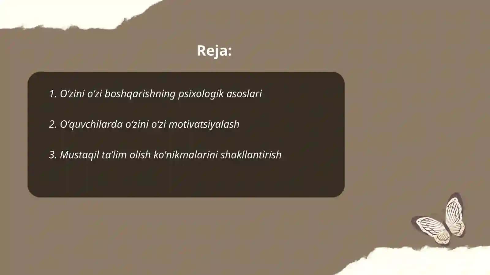 Oʻzini oʻzi boshqarish muammosi 2