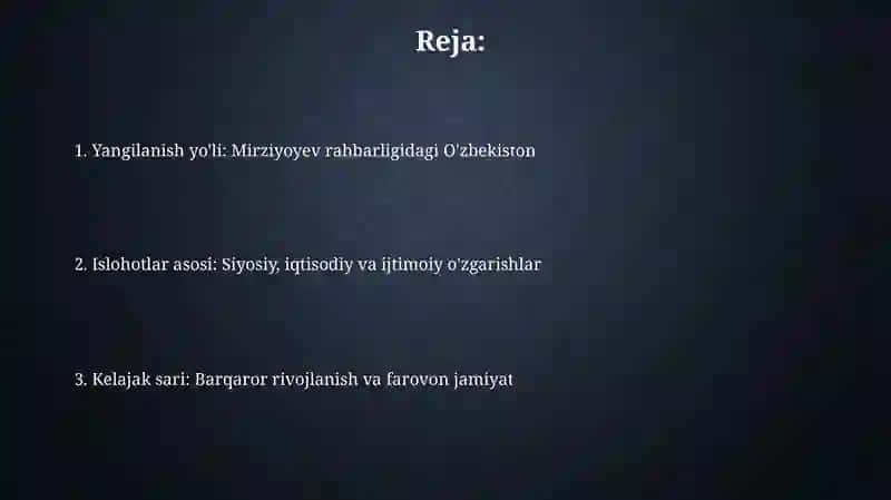 Yangi O'zbekistonda Prezident Sh.M. Mirziyoyev rahbarligi vatashabbusi ostida 2