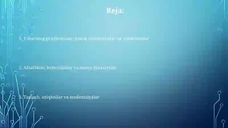 Elektron oʻqitiish platformalari va ularning imkoniyatlari 2