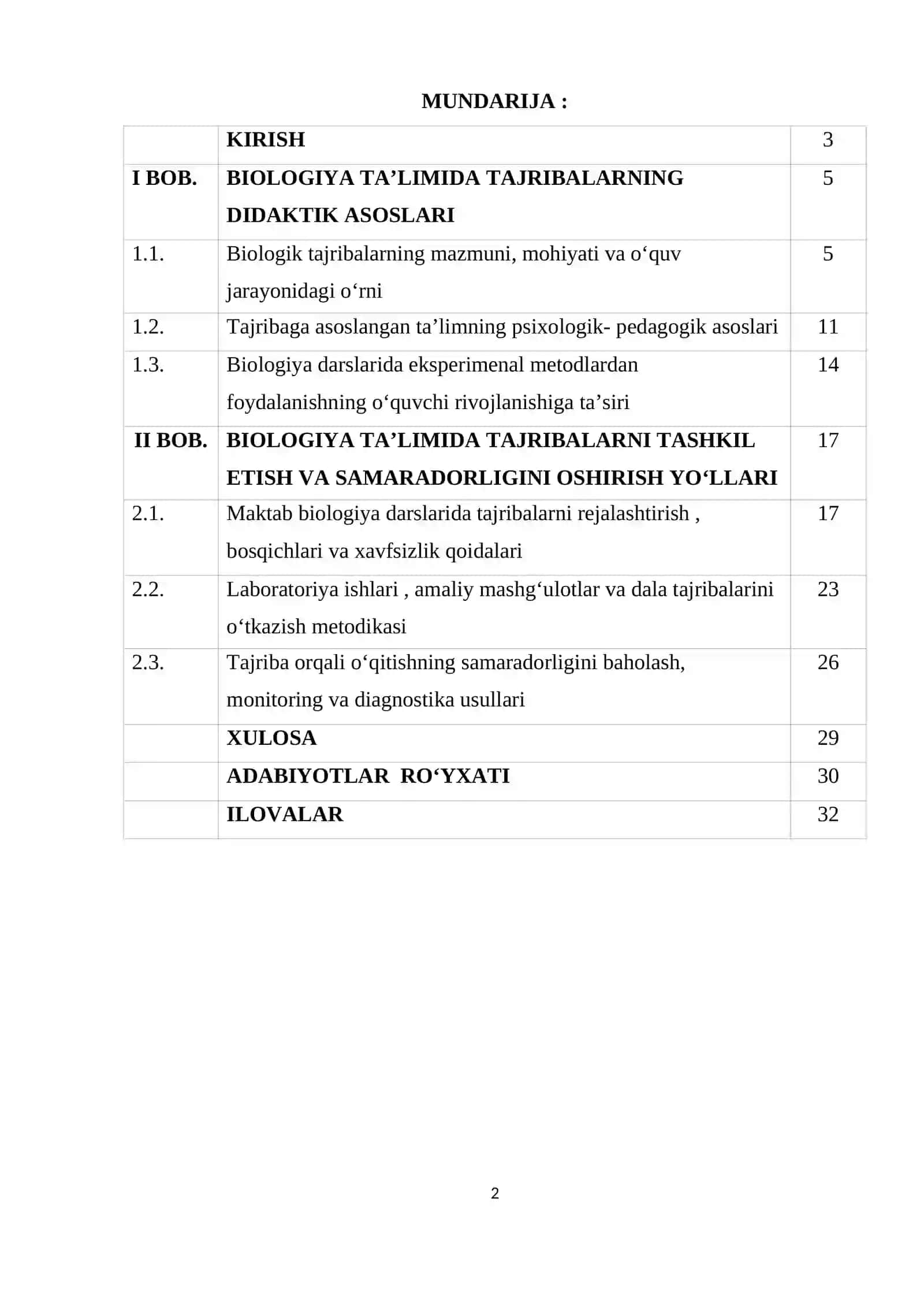 BIOLOGIYA TA’LIMIDA TAJRIBALARNING AHAMIYATI 2