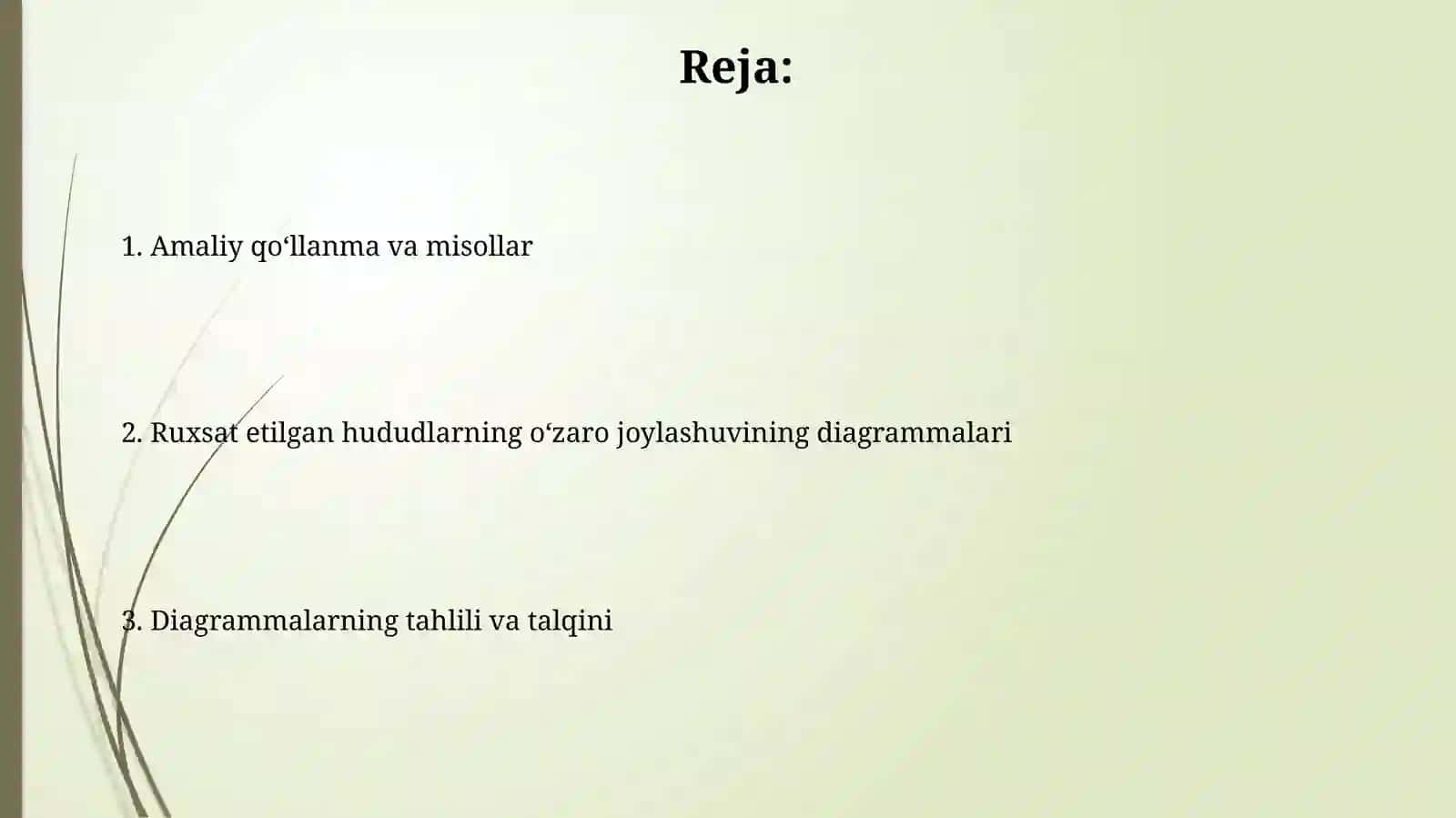 Dopusklar maydonlarini ozaro joylashuvlari sxemalari 2