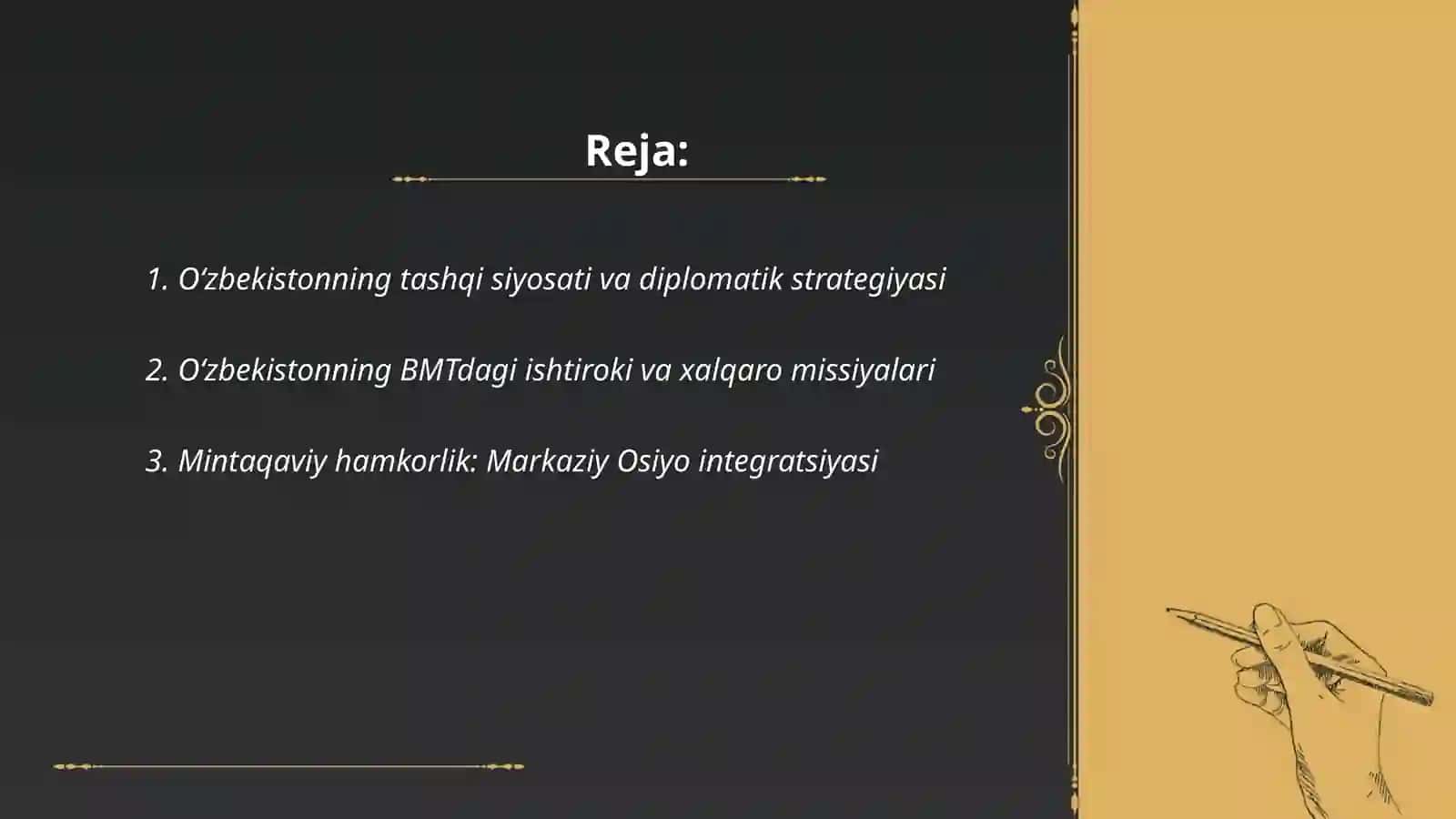 O'zbekiston va jahon hamjamiyati 2