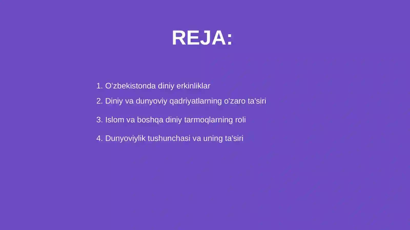 Oʻzbekistonda diniylik va dunyoviylik munosabatlari 2