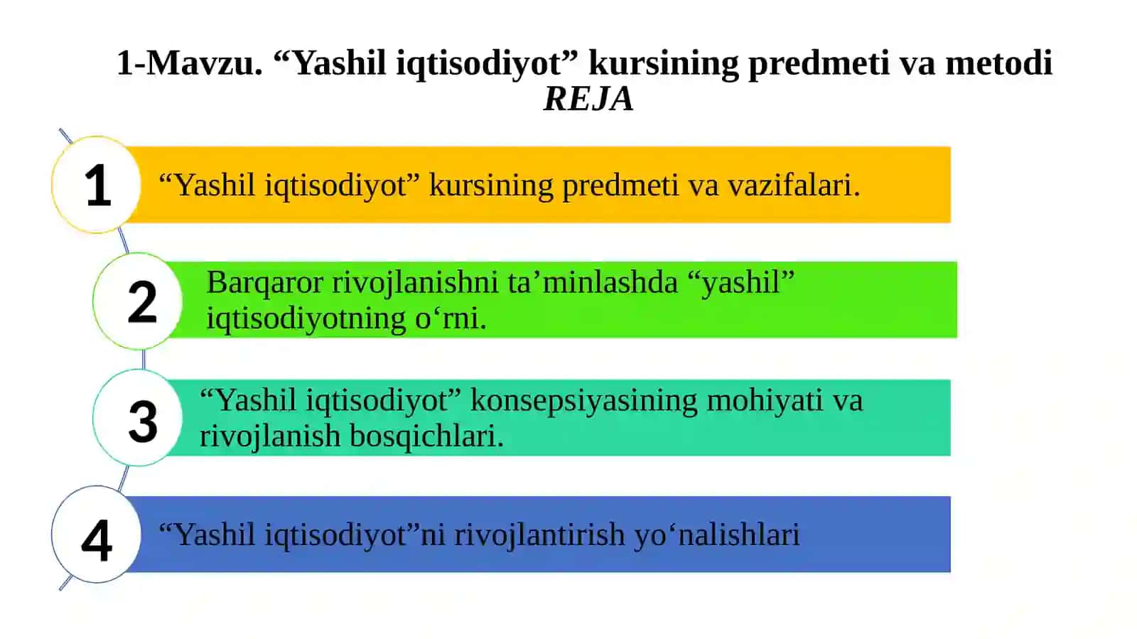 Yashil iqtisodiyot 2