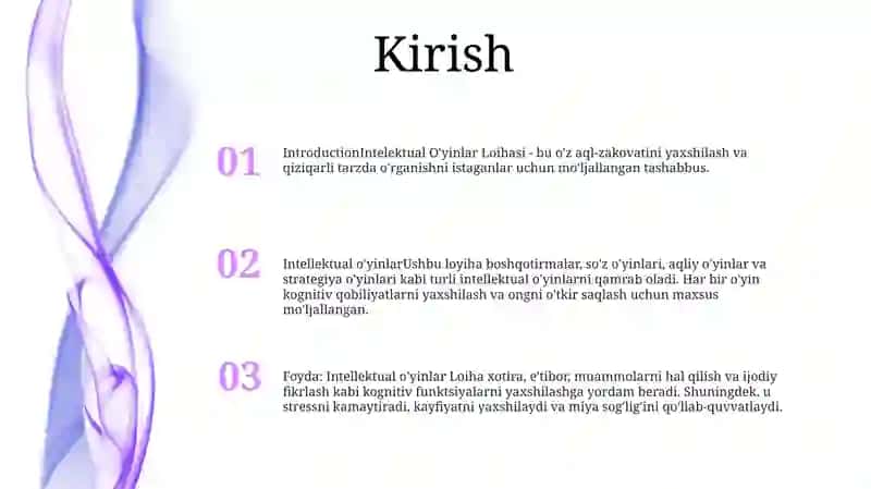 Intelektual O'Yinlar Loihalash 2