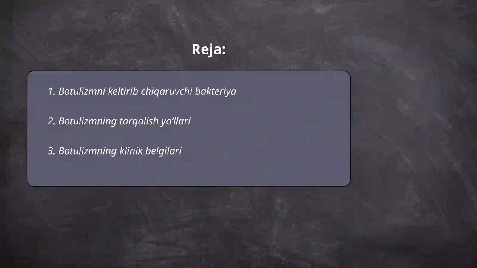 Botulizm ovqat toksikoinfeksiyalari 2