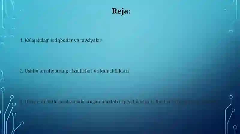 O'qitishning afzalliklari va kamchiliklari 2