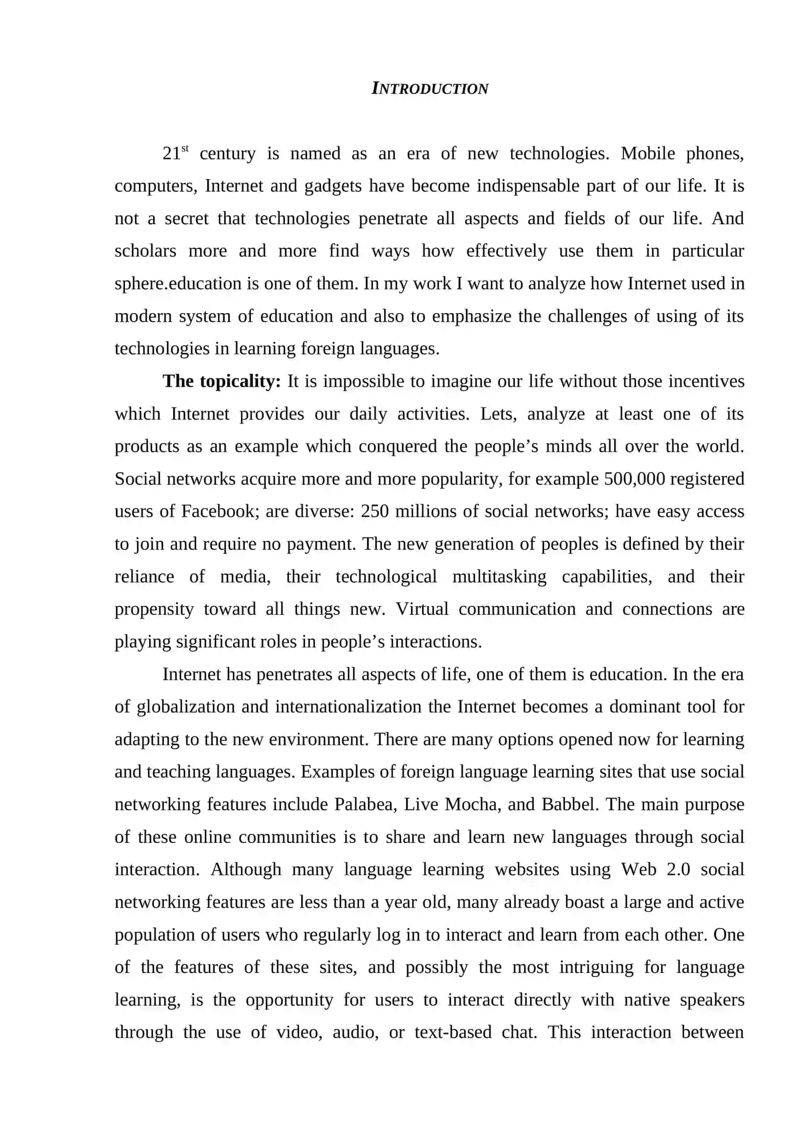 The Use of Internet Resources in Teaching 2