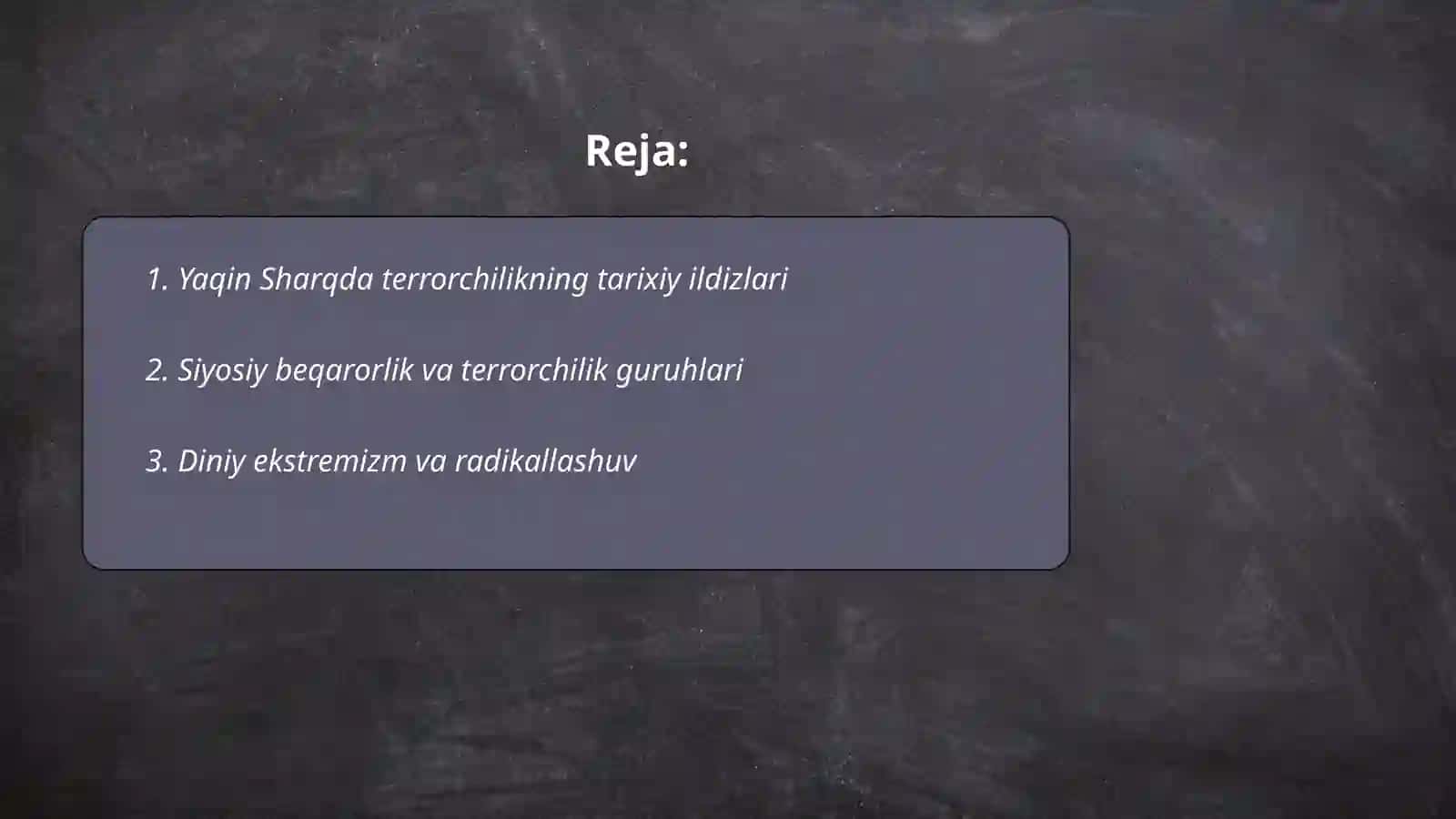 Yaqin Sharqda terrorchilikning tarixiy ildizlari 2