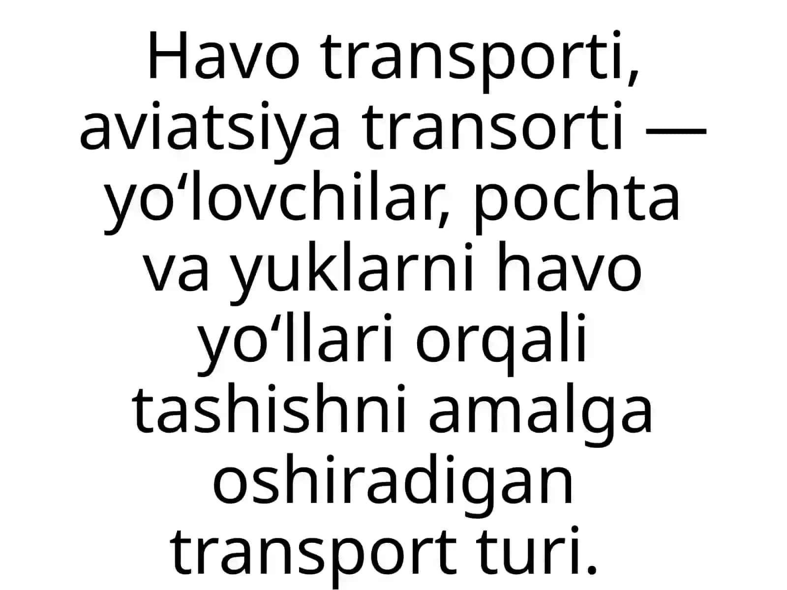 Havotransportirivojlanishiningoʻzigaxosjihatlari 2