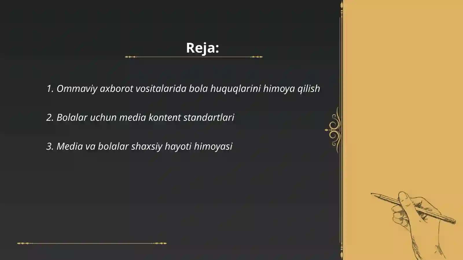 Media muhitda bola huquqlari 2