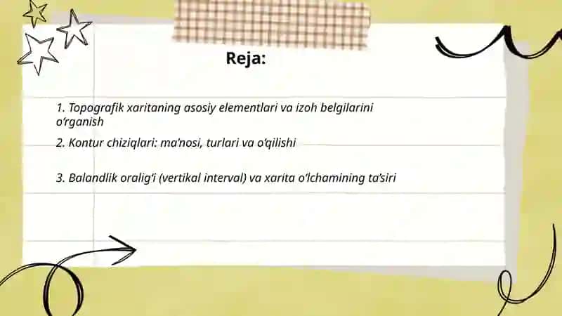 Topografik xaritalar va reliyef 2