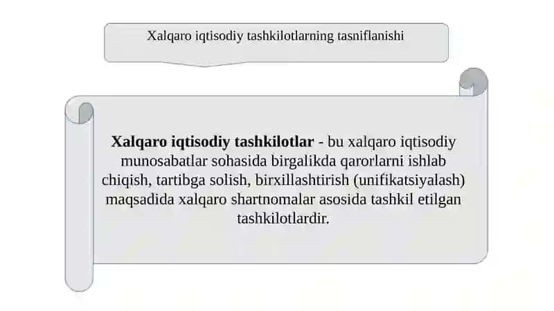 Xalqaro iqtisodiy tashkilotlar 2