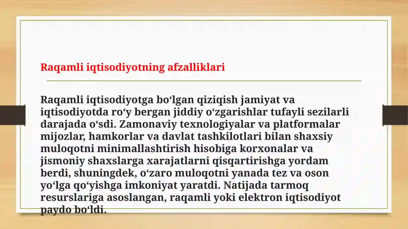 Raqamli iqtisodiyotda yangi tendensiyalar 2