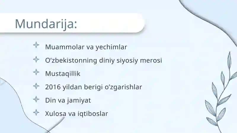 O’zbekistonning diniy siyosiy merosi 2