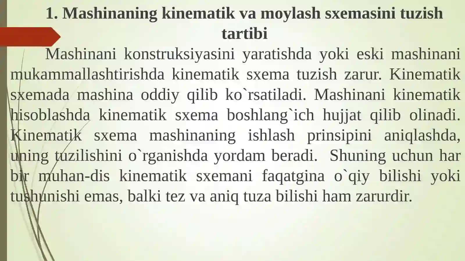 Mashinaning strukturali sxemasini tuzish 2